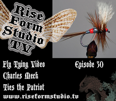 Fly Tying Video Patriot Dry Fly Tied by Charles Meck